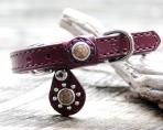 ネームタグ付き首輪　RIN　15㎜幅　紫